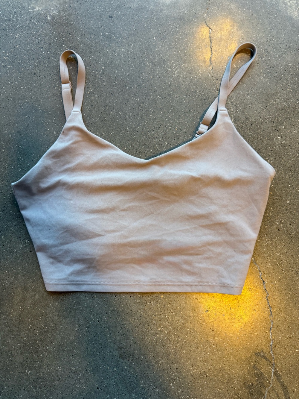 Athleta Light Gray Crop Tank Top